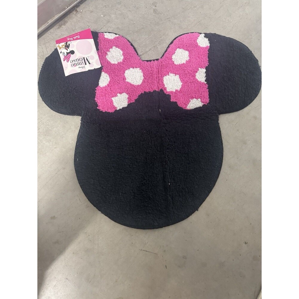 Disney Minnie Mouse Plush Indoor Accent Rug Bath Mat 20x30 Polka Dot NWT - Picture 2 of 6